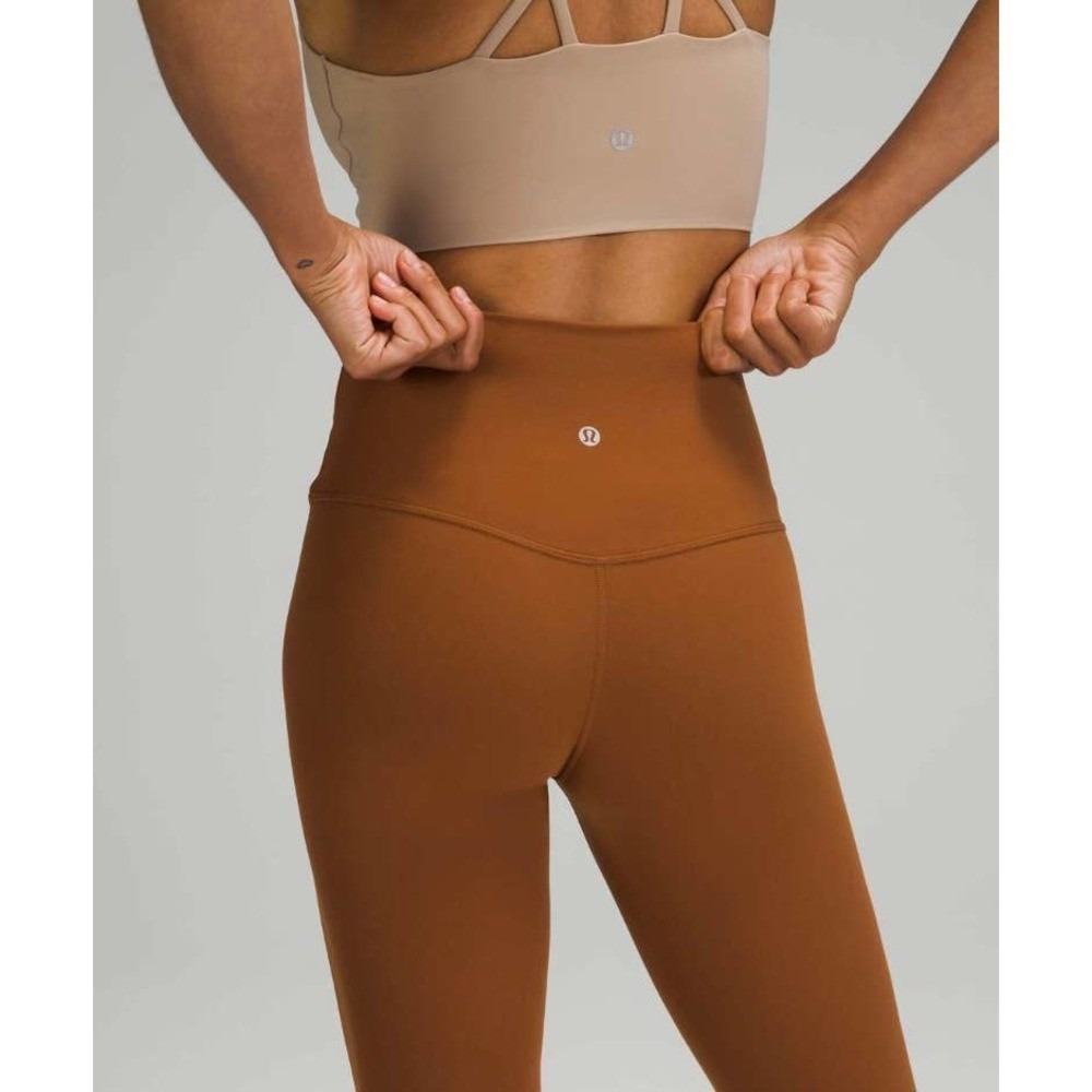 LULULEMON Align High Rise Crop 21" Legging Womens Plus 20 Copper Brown Pant NEW - Picture 3 of 15